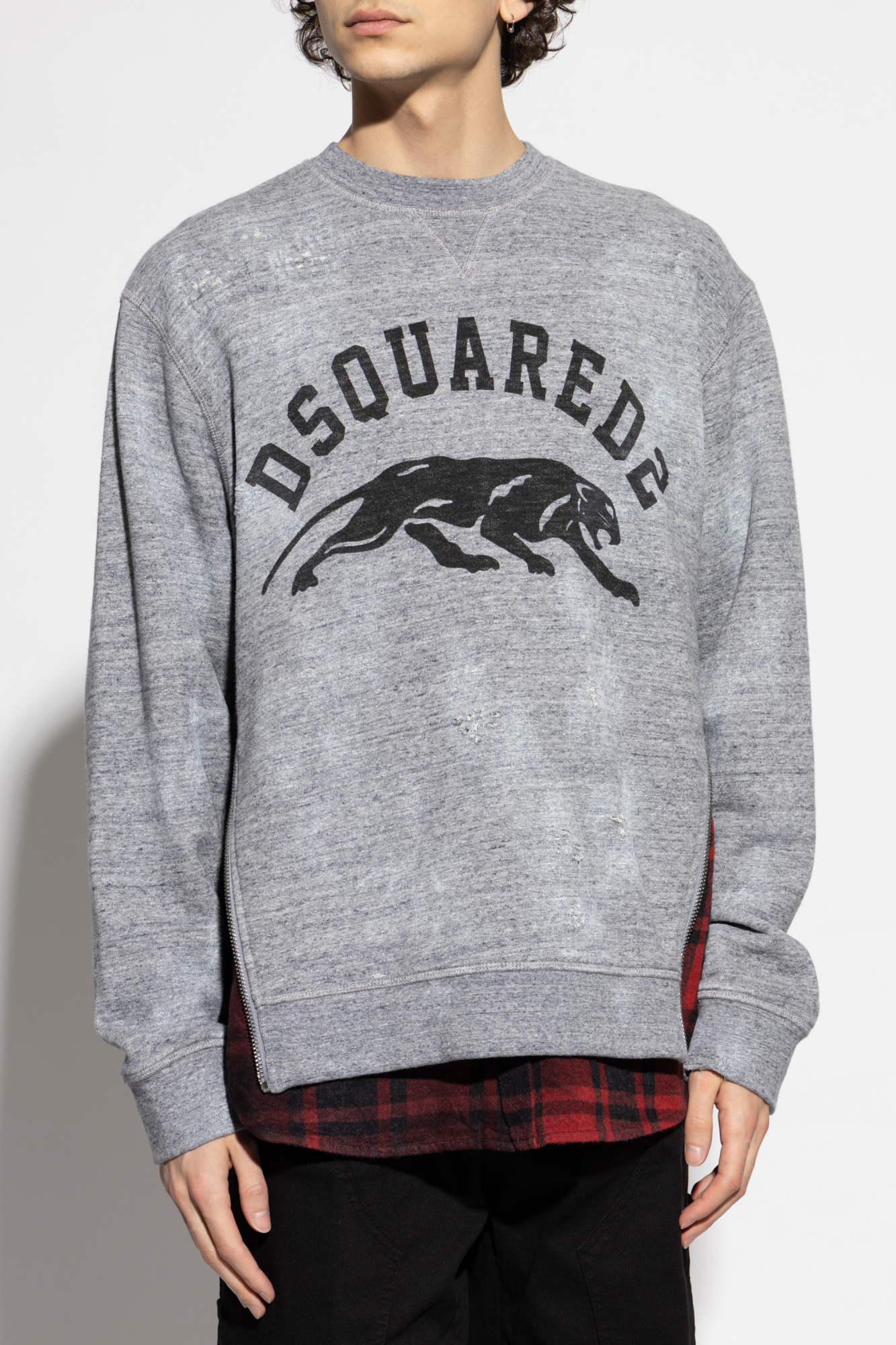 DSQUARED2 - Hooded Sweatshirt / ミラーロゴ ジップアップ